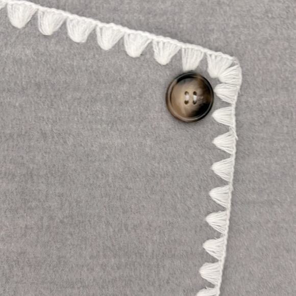 NWT FALL 2025! COMMENSE lt gray felt mini skirt white… - Picture 3 of 8